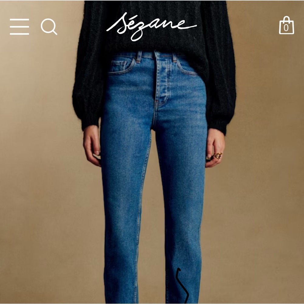Sezane Blue Denim Jeans